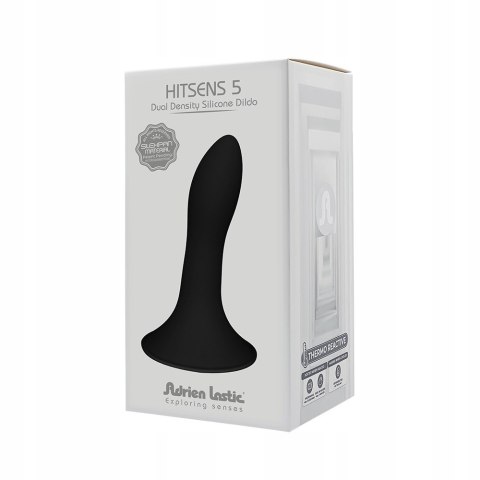 Super miękkie dildo analne Hitsens 5 Adrien Lastic czarny 13 cm Adrien Lastic