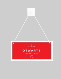 Tabliczka na drzwi otwarte zamknięte Obsessive z sznurkiem Obsessive