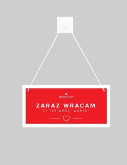 Tabliczka na drzwi otwarte zamknięte Obsessive z sznurkiem Obsessive