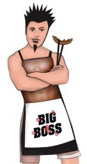 Fartuch erotyczny BIG BOSS z pluszowym penisem