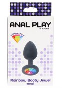 Korek analny z kamieniem ToyJoy czarny 7 cm TOYJOY