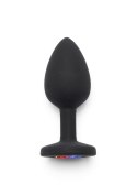 Korek analny z kamieniem ToyJoy czarny 7 cm TOYJOY