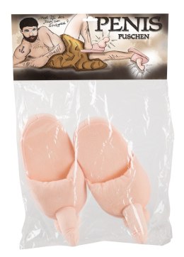 Pantofle damskie pluszowe z penisem kolor skóry rozmiar 40