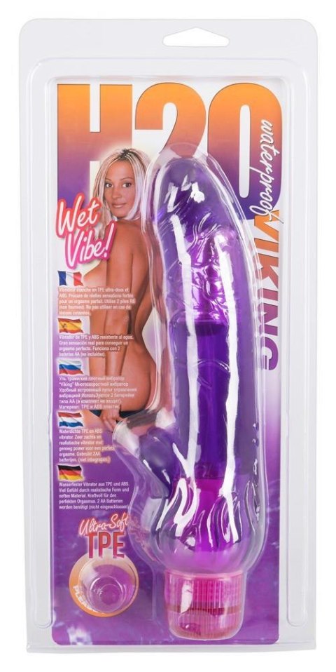 Wibrator żelowy H2O Viking Wet Vibe fioletowy 23 cm Seven Creations