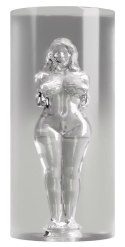 Masturbator Stroker tunelowy przezroczysty 14 cm Stroker