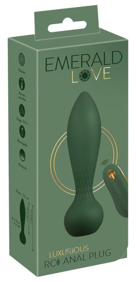 Luxurious RC Anal Plug Emerald Love