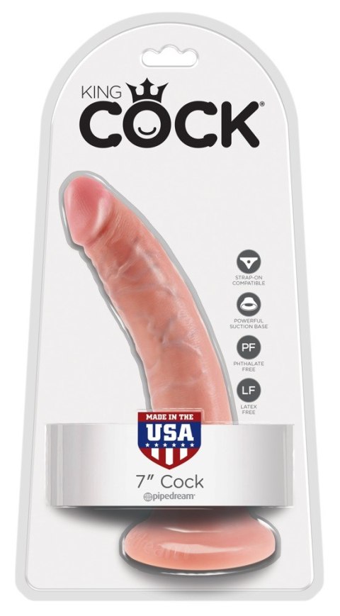 Dildo King Cock z przyssawką 7 cali cieliste 20,5 cm King Cock