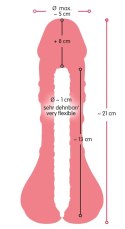 Masturbator Nature Skin 2w1 przedłużka penisa TPE 21 cm Nature Skin