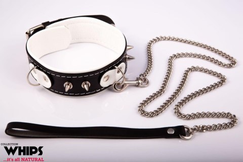Obroża ze smyczą Whips Collection koniakowa Whips Collection