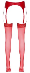 Pończochy Cottelli LEGWEAR czerwone z koronką 20 den Cottelli LEGWEAR