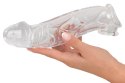 Przezroczysta przedłużka na penisa Crystal Clear z pierścieniem 23 cm Crystal
