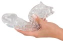 Przezroczysta przedłużka na penisa Crystal Clear z pierścieniem 23 cm Crystal