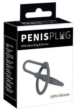 Silikonowy penis plug z pierścieniem na żołądź Penisplug 6,3 cm Penisplug