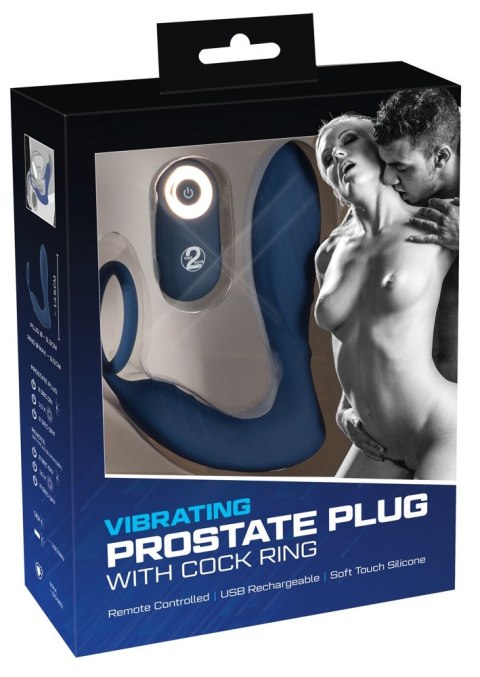 Wibrujący korek prostatowy z kokringiem You2Toys