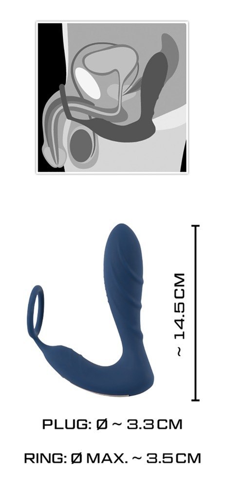 Wibrujący korek prostatowy z kokringiem You2Toys