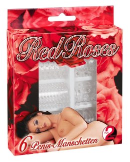 Zestaw 6 pierścieni erekcyjnych Red Roses You2Toys przezroczyste 4,5 cm You2Toys