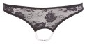 Stringi koronkowe z perełkami Cottelli Lingerie czarny S Cottelli LINGERIE