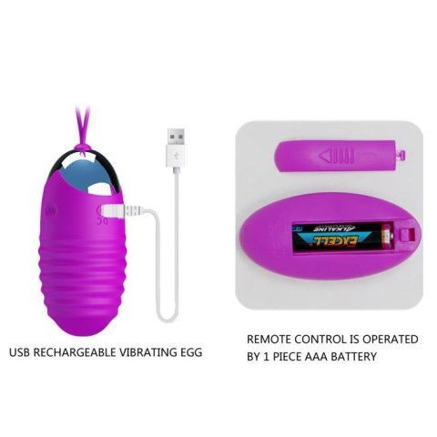 Bezprzewodowe wibrujące jajko Pretty Love Jessica USB 12 funkcji Pretty Love