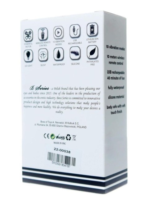 Kulki Kegla wibrujące silikonowe 10 funkcji USB pilot różowe B - Series Magic