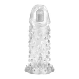 Silikonowa przedłużka wibrująca Baile Brave Man 18 cm transparentna BAILE