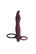 Strap on Pure Passion Flirtini bordowy z wibracją Lola Toys