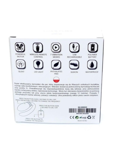 Stymulator V Vibe B Series Smart czarny USB z pilotem B - Series Smart