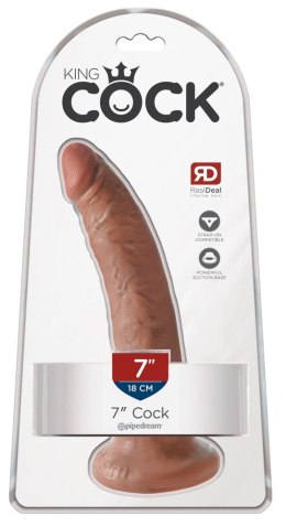 Dildo King Cock 7 cali tan PVC 20,5 cm King Cock