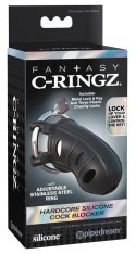 Klatka na penisa silikonowa Fantasy C-Ringz z zamkiem 9,5 cm Fantasy C-Ringz