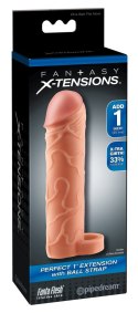 Przedłużka na penisa z pierścieniem TPE Fantasy X Tensions 17,7 cm Fantasy X-TENSIONS