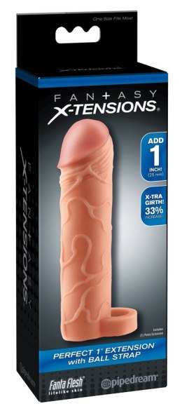 Przedłużka na penisa z pierścieniem TPE Fantasy X Tensions 17,7 cm Fantasy X-TENSIONS