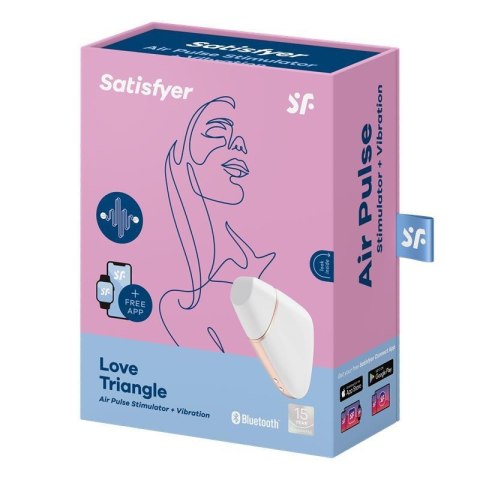 Stymulator łechtaczki Satisfyer Love Triangle biały z aplikacją Satisfyer