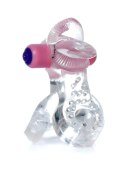 Wibracyjny pierścień erekcyjny z językiem EasyLove transparentny B - Series EasyLove