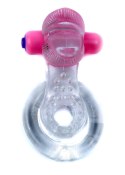 Wibracyjny pierścień erekcyjny z językiem EasyLove transparentny B - Series EasyLove