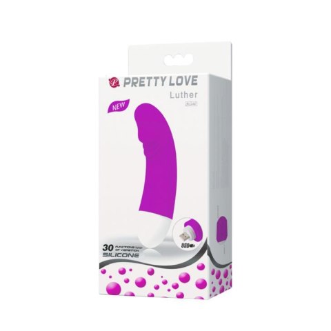 Wibrator punktu G silikonowy Pretty Love Luther USB 30 funkcji 12,5 cm Pretty Love