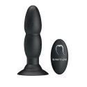 Wibrujący korek analny Pretty Love koralikowy czarny 13,5 cm USB Pretty Love