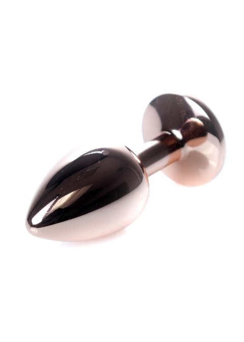 Korek analny ze stali nierdzewnej z diamentem zielony HeavyFun 7 cm B - Series HeavyFun
