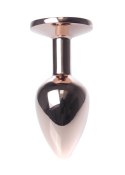 Korek analny ze stali nierdzewnej z diamentem zielony HeavyFun 7 cm B - Series HeavyFun