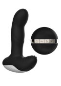 Masażer prostaty silikonowy z pilotem USB grzewczy 13.5 cm czarny B - Series Fox