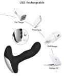 Masażer prostaty silikonowy z pilotem USB grzewczy 13.5 cm czarny B - Series Fox