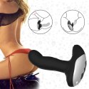Masażer prostaty silikonowy z pilotem USB grzewczy 13.5 cm czarny B - Series Fox
