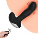Masażer prostaty silikonowy z pilotem USB grzewczy 13.5 cm czarny B - Series Fox