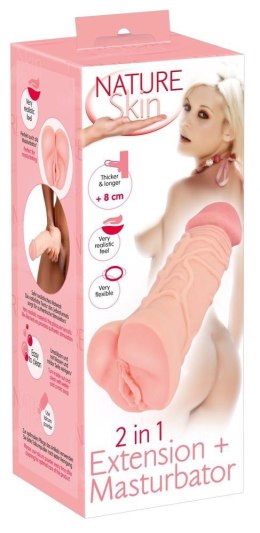 Masturbator Nature Skin 2w1 TPE 22 cm Nature Skin