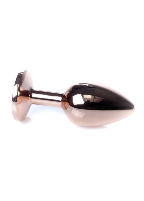 Stalowy korek analny z diamentem HeavyFun ciemnnoniebieski 7 cm B - Series HeavyFun