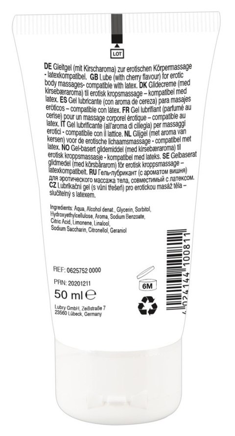 Żel do masażu erotycznego Lick it! wiśniowy wegański 50 ml Lick it!