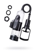 A-TOYS, Penis Pump Coal, with vibro, PVC, Transparent, 22,8 cm