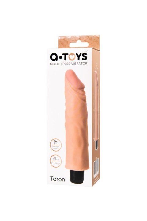 A-TOYS, Realistic vibrator, TPE, Multi-speed, 19 cm
