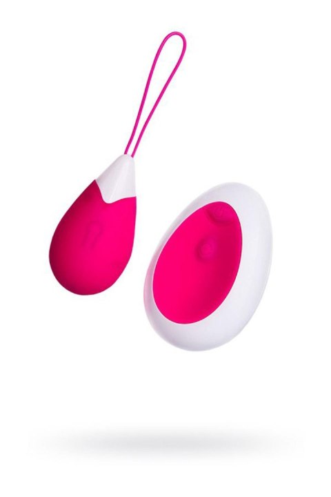 A-TOYS, Vibrating egg with remote control, silicone, pink and white, 12 cm