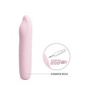 Mini wibrator Pretty Love Burke silikonowy różowy USB 4 wibracje 4 obroty Pretty Love