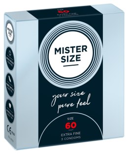 Prezerwatywy cienkie Mister Size 60 mm wegańskie 3 sztuki Mister Size