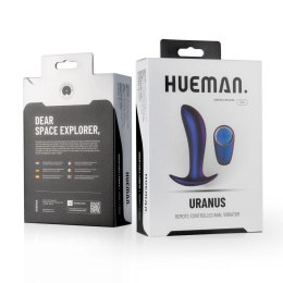 Wibrator analny Hueman Uranus fioletowy z pilotem USB Hueman